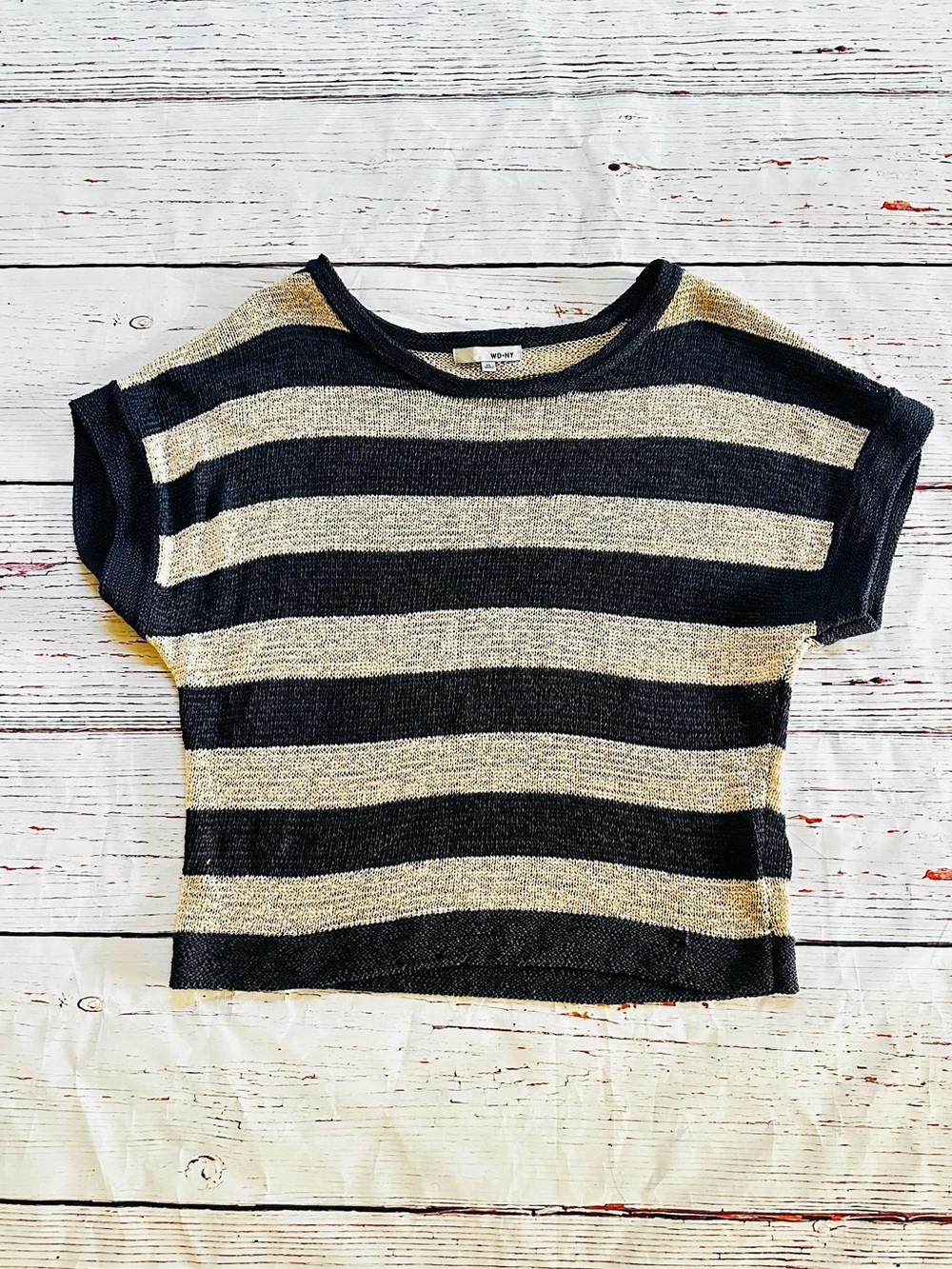 WD.NY Striped Lightweight Knit Top!